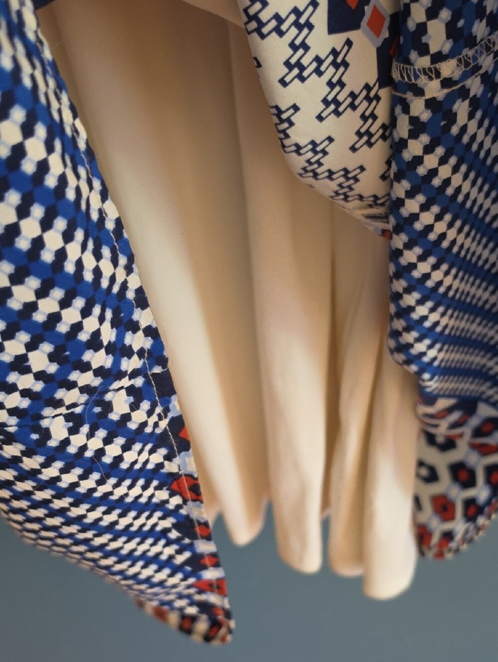 Lush Navy, Red & Cream Geometric Spaghetti-Strap Maxi Dress - Picture 2 of 3